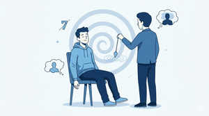 Setting interesting goals, learning and self-hypnosis