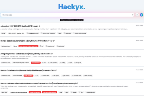 Public programs, articles, and Hackyx